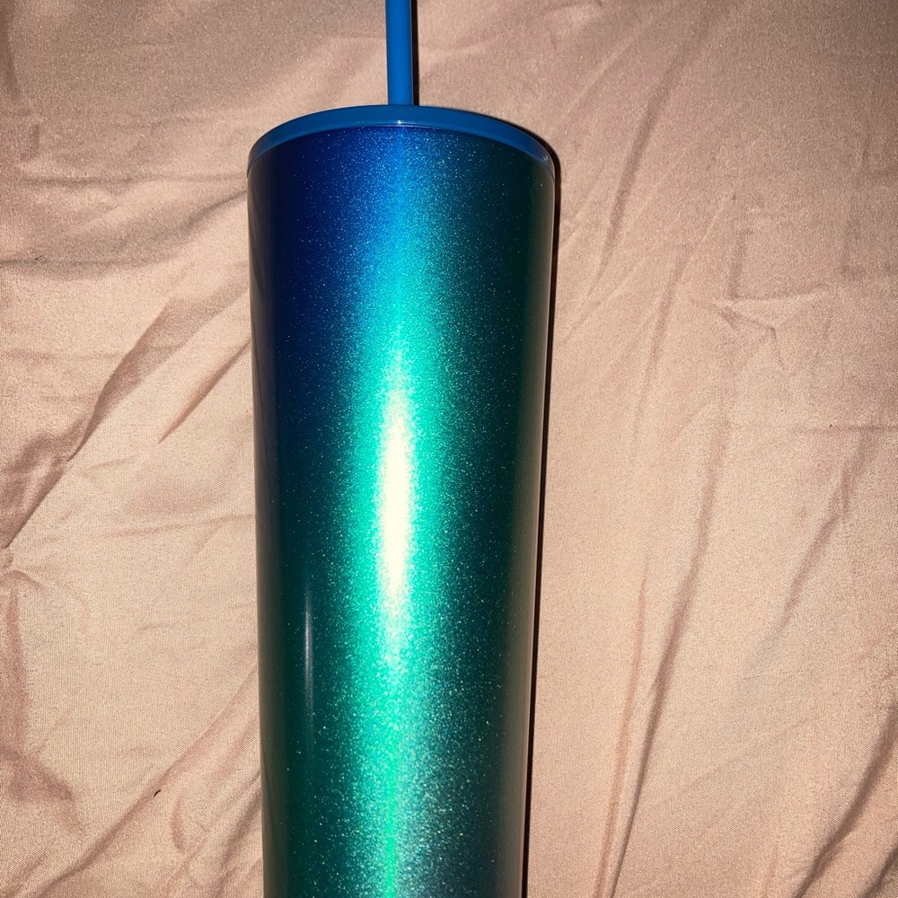 Starbucks 24oz tumbler blue silver green